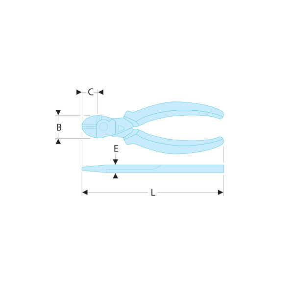 Pinces coupantes diagonales, 160 mm, sls