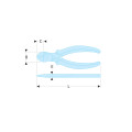 Pinces coupantes diagonales, 160 mm, sls