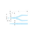 Pince demi-ronde becs coudés longs - sls