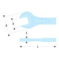 Embout à fourche, attachement 20 x 7 mm, 34 mm