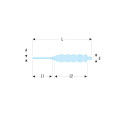 Chasse-goupilles gainé, 1,95 mm, sls
