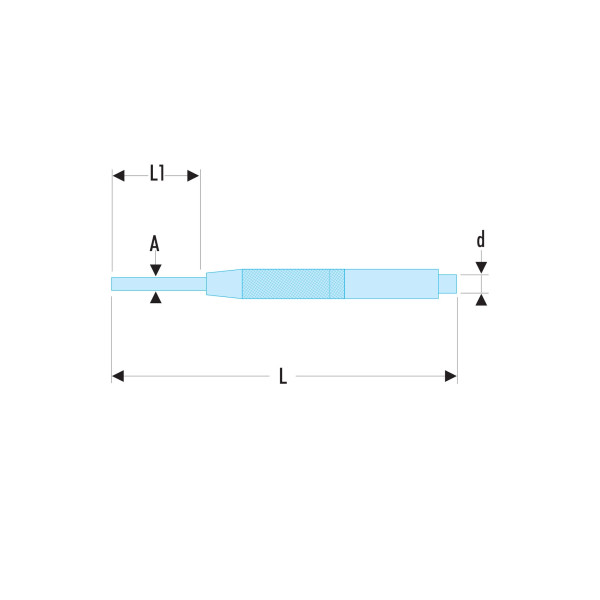 Chasse-goupille de précision à manchon de guidage, 1,4 mm