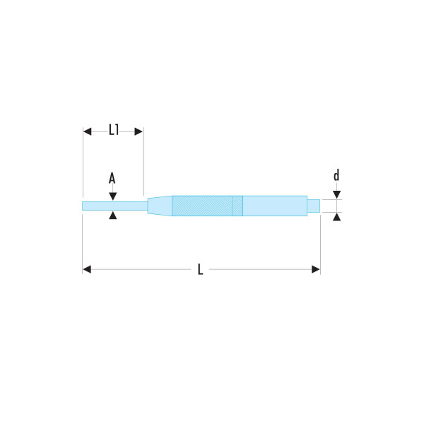 Chasse-goupille de précision à manchon de guidage, 2,4 mm
