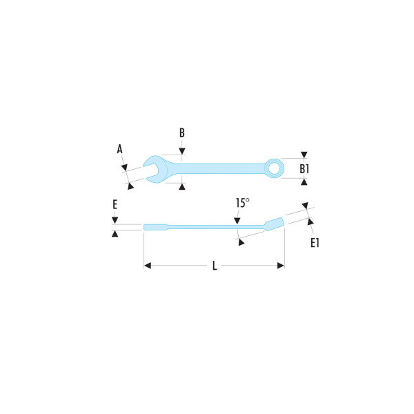 Clé mixte courte métrique, 5,5 mm