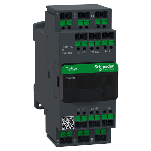 Snap-in - tesys lc1d - cont - 3p - ac-3 440v - 12a - bobine 110vcc- b conso