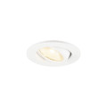 Spot encastré de plafond 4W blanc New Tria45, orientable, rond, LED, 3000K, 24°, blanc