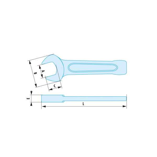 Clé à fourche à frapper métrique adf