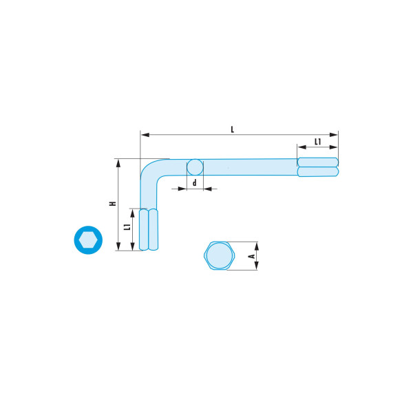 Clé 6 pans mâle métrique, 3 mm, antidéflagrant