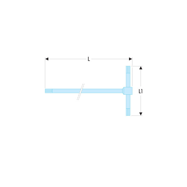 Clé mâle 6 pans en "t", métrique, 2,5 mm