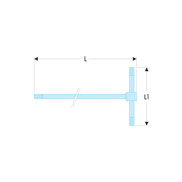 Clé mâle en "t" coulissante, 2,5 mm