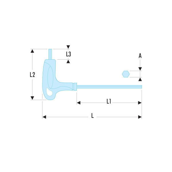 Clé torx® en t emmanchée, t10, sls