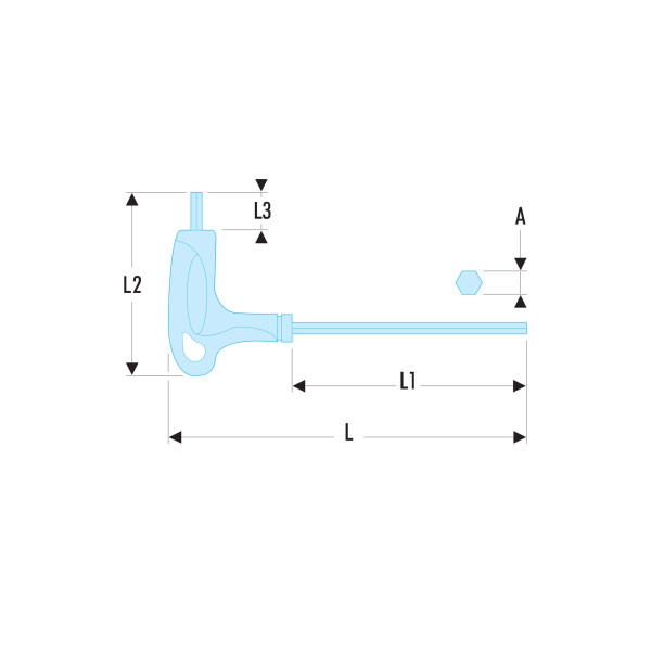 Clé torx® en t emmanchée, t20, sls