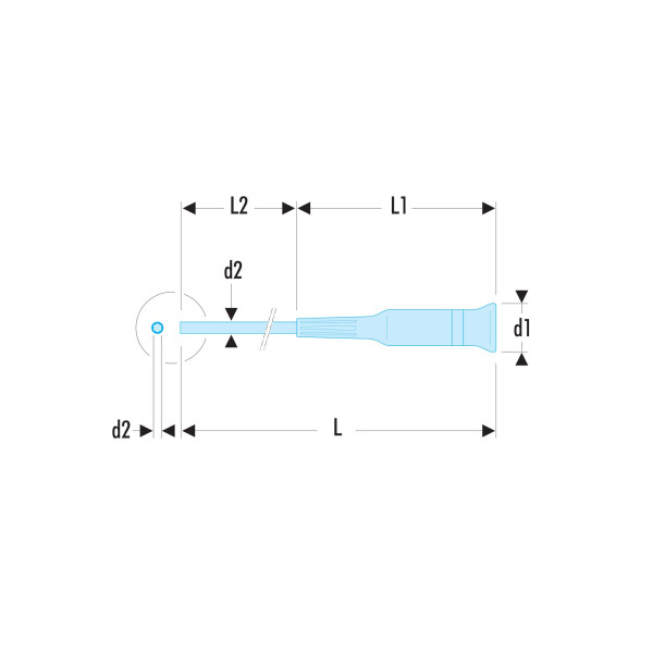 Tournevis micro-tech®, pour vis à fente, 3,5 x 75 mm