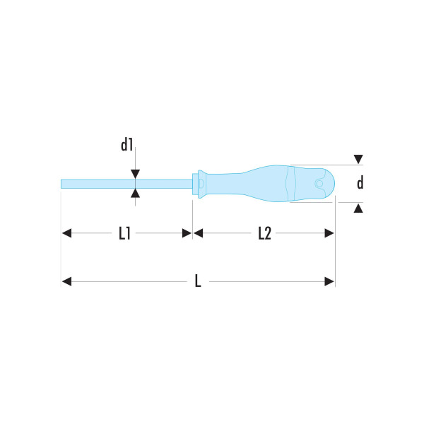 Tournevis protwist® pour vis à fente, 2,5 x 75 mm, sls