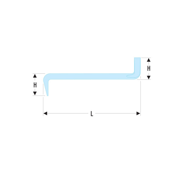 Tournevis coudé, pour vis à fente, tête 5,5 mm
