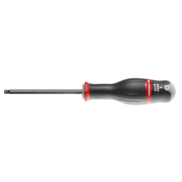 Clé mâle 6 pans emmanchée à tête sphérique