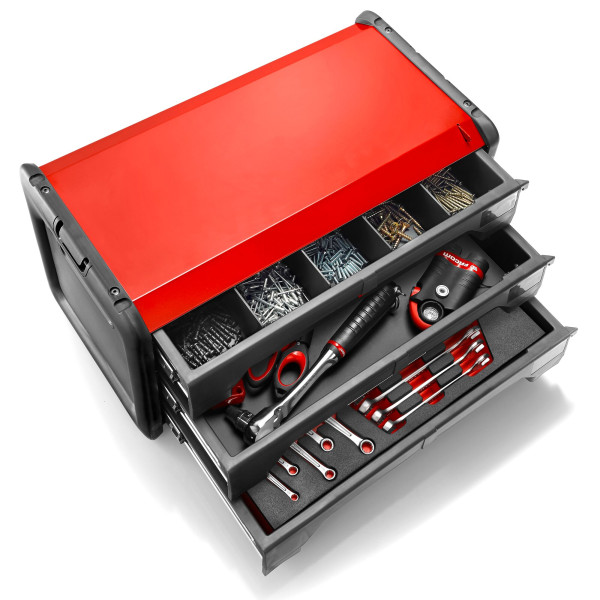 Boite à outils bi-matière - 3 tiroirs