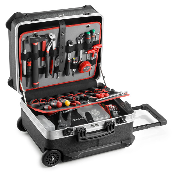 Valise container électromécanique à roulettes