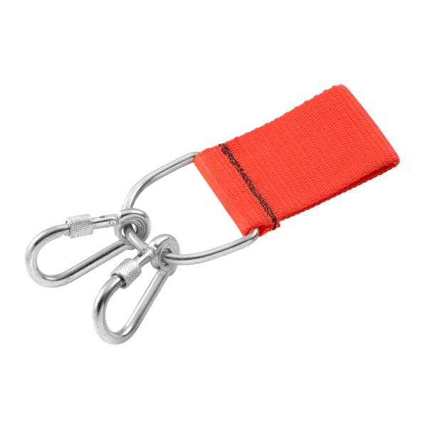 Anneau métal équipé de 2 mousquetons 60 mm en inox à vis - sls