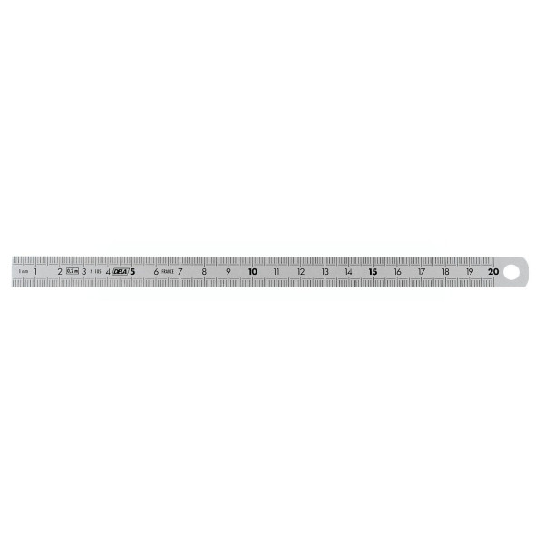 Réglet inox flexible, 2 faces, 150 mm