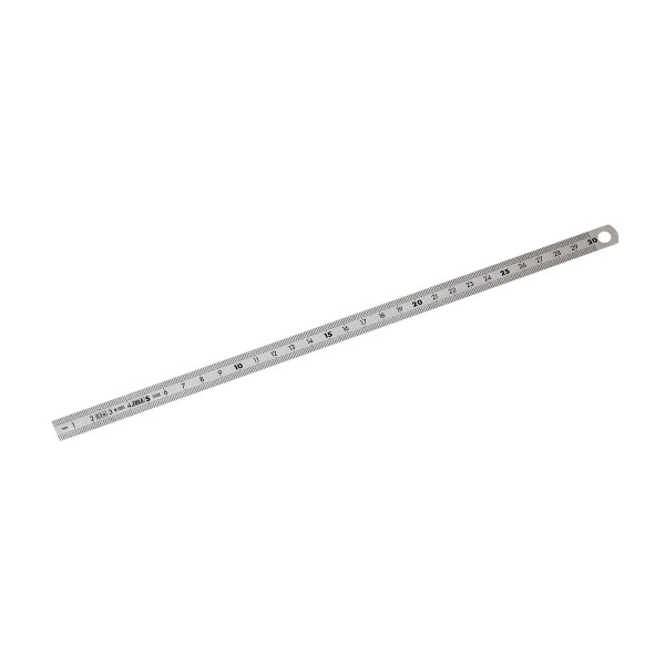Réglet inox flexible, 2 faces, 300 mm
