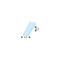 Réglet long semi-rigide inox, 1 face, 1500 mm