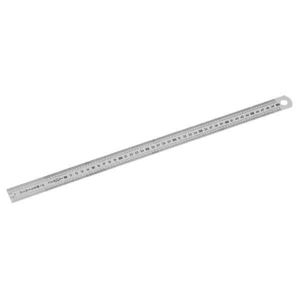 Réglet long semi-rigide inox, 1 face, 2000 mm