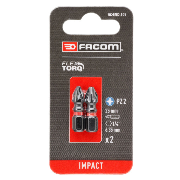 2 embouts pz2 25 mm impact
