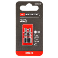 Hex 3 25mm 2pk impact flextorq