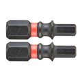 Hex 4 25mm 2pk impact flextorq