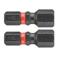 2 embouts 25 mm 6 pans 8 mm impact