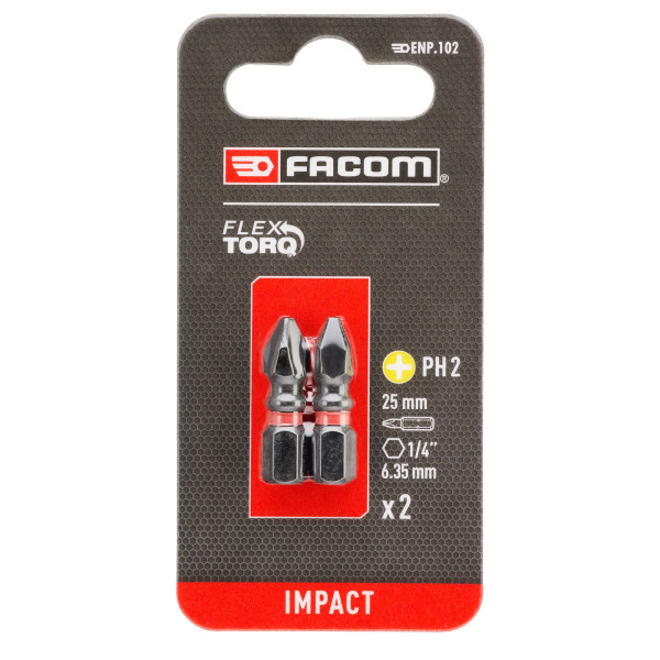2 embouts 25 mm ph2 impact
