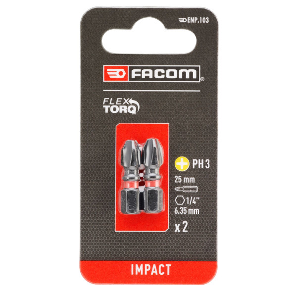 2 embouts 25 mm ph3 impact