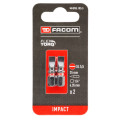 3 embouts 25 mm plats 5,5 mm impact