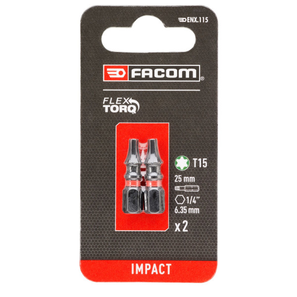 2 embouts 25 mm torx© t15 impact