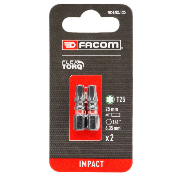 2 embouts 25 mm torx© t25 impact