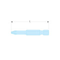 Embout de vissage standard, série 2, pour vis à fente, 6,5 mm