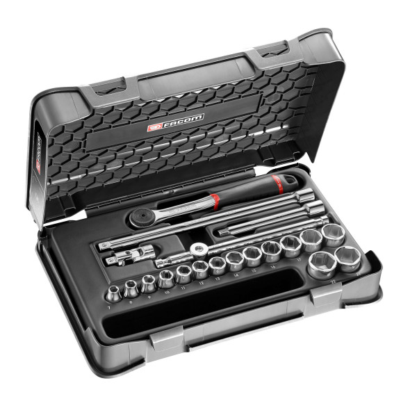 Coffret douilles 3/8" 6 pans métriques - 20 pièces