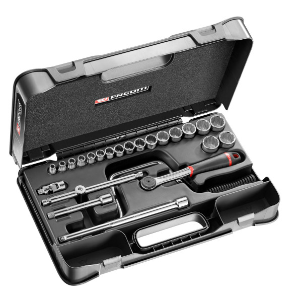 Coffret douilles 3/8" 12 pans métriques - 24 pièces