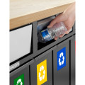 Set de 5 containeurs à déchets avec système de trappes