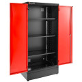Armoire 2 portes pleines, 3 étagères, l 1000 x p 506 x h 2060 mm, rouge
