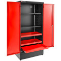 Armoire 2 portes pleines, 3 étagères, l 1000 x p 506 x h 2060 mm, rouge