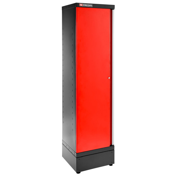 Armoire 1 porte pleine, 3 étagères, l 533 x p 506 x h 2060 mm, rouge
