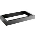 Réhausse métal pour meuble bas double, noire