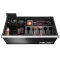 Meuble bas double, 6 tiroirs avec tiroir power, 1269 x 421 mm, rouge