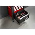 Meuble bas simple, 6 tiroirs avec 1 tiroir power, 569 x 421 mm, rouge