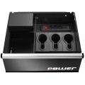 Meuble bas simple, 6 tiroirs avec 1 tiroir power, 569 x 421 mm, rouge
