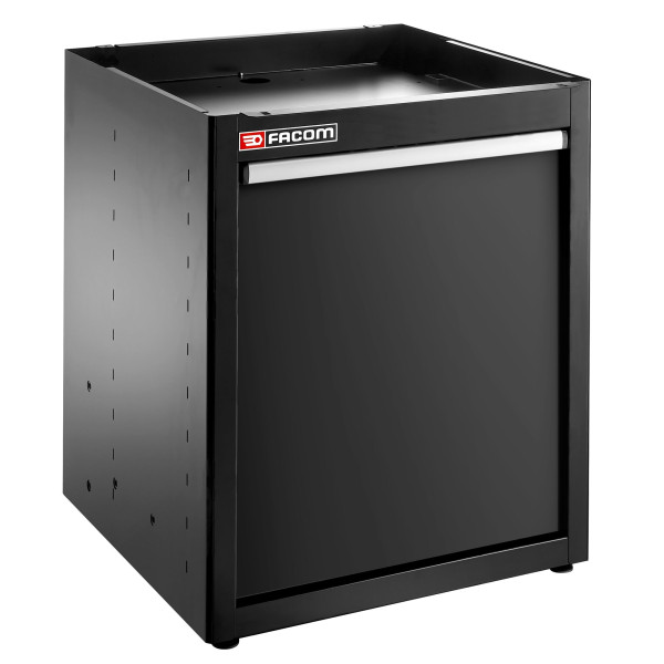 Meuble bas gestion des déchets, 2 supports sac-poubelles 100 l, noir