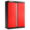 Meuble haut, 2 portes pleines, 2 étagères, rouge