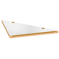 Plateau inox et bois en triangle pour créer un angle, 40 mm